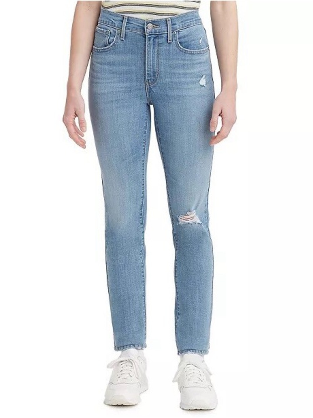 Levi’s High Rise Straight Distressed Jeans